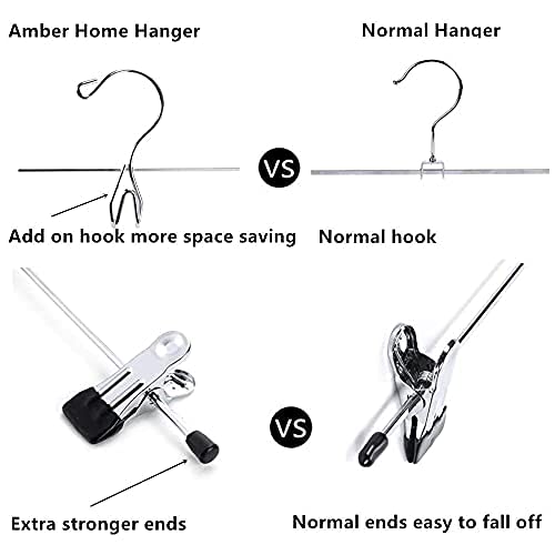 Amber Home stacked hangers in closet maximizing vertical storage benefit