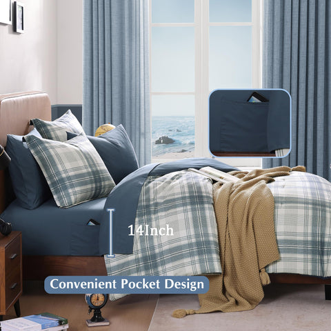 AMBERSPACE comforter edge stitching detail demonstrating durable fill stability
