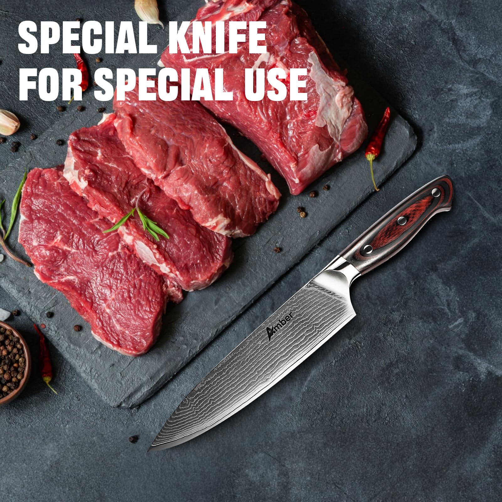 Ambertronix slicing vegetables in kitchen demonstrating sharpness and control