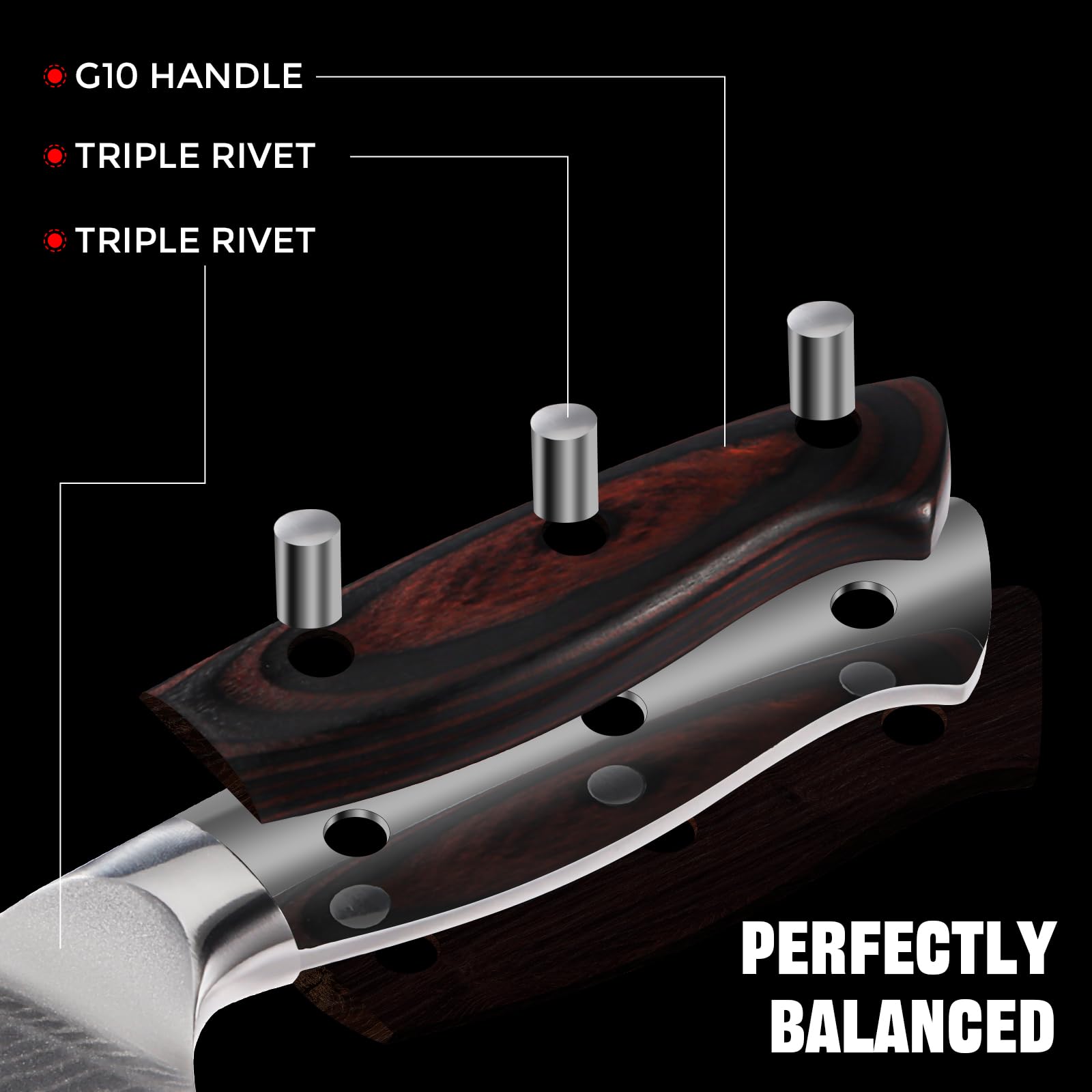 Ambertronix knife beside ruler showing scale for confident size selection