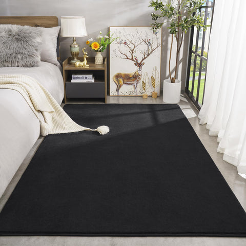 Amearea close-up of fluffy low-pile texture providing soft comfortable feet feeling