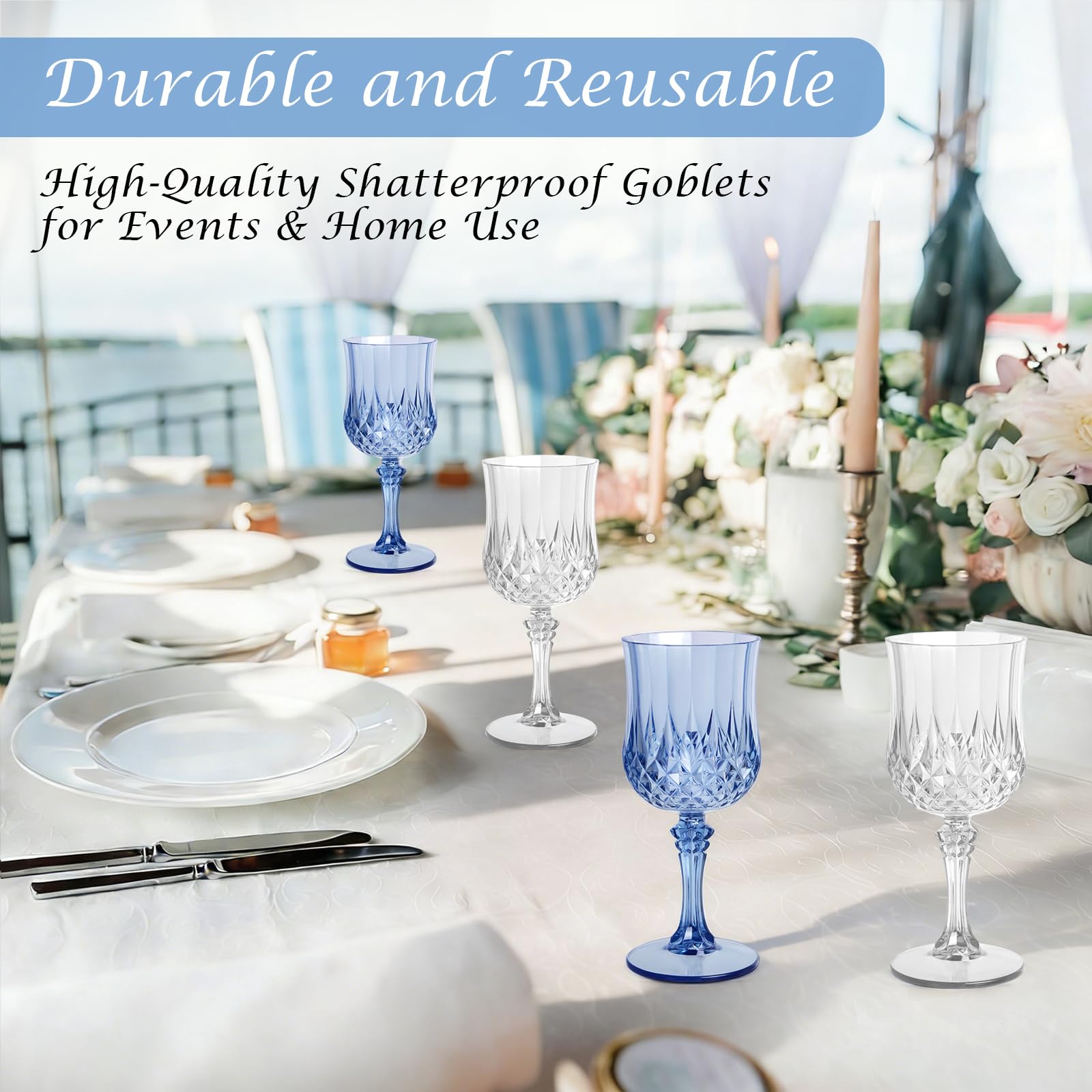 AmeLeis stacked goblets for compact storage and easy transport