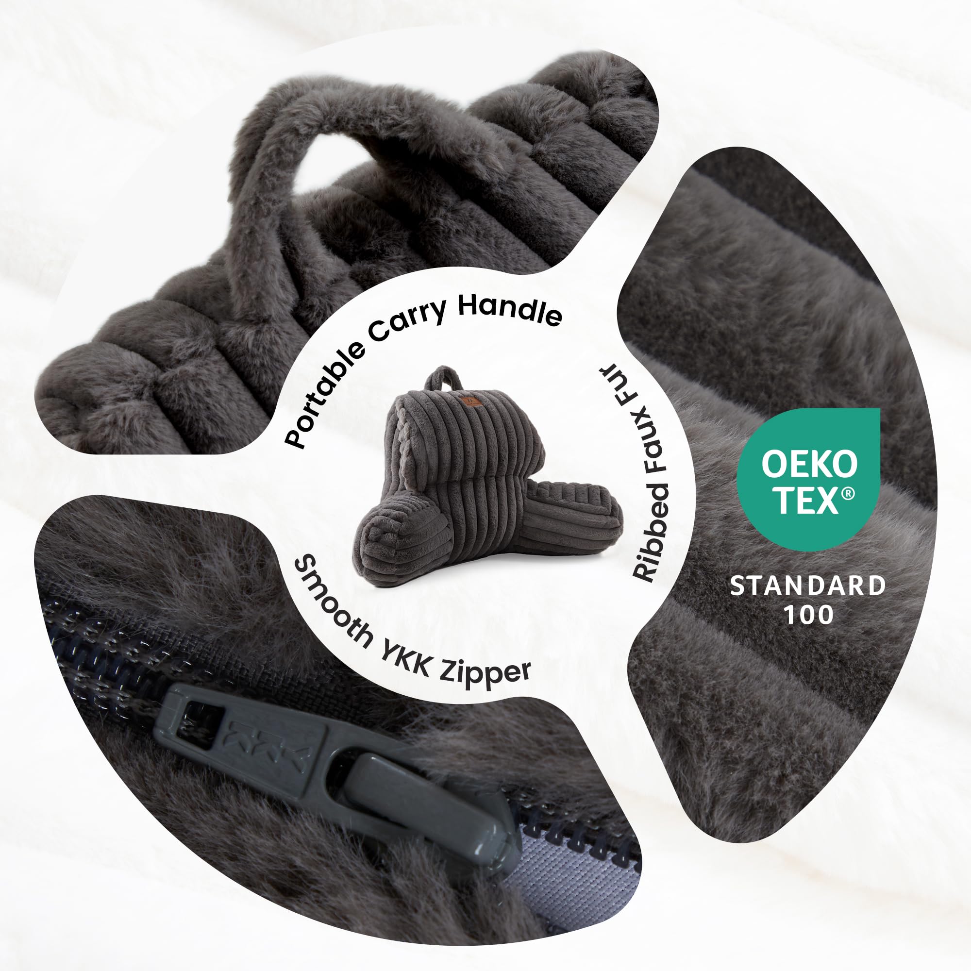 Amélie Home zipper and handle detail for quick removal and transport