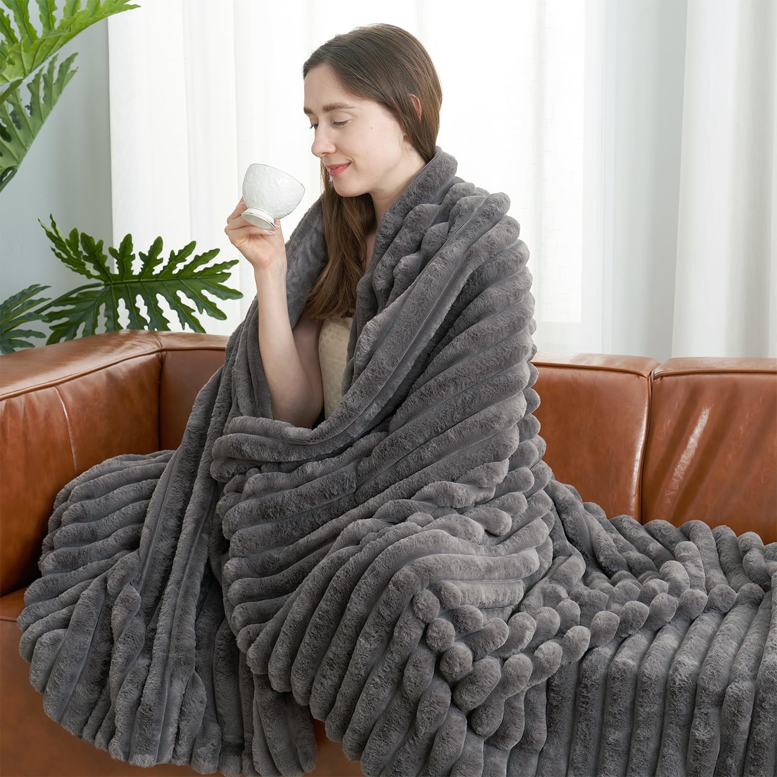 Amélie Home close-up of faux fur texture highlighting plush softness