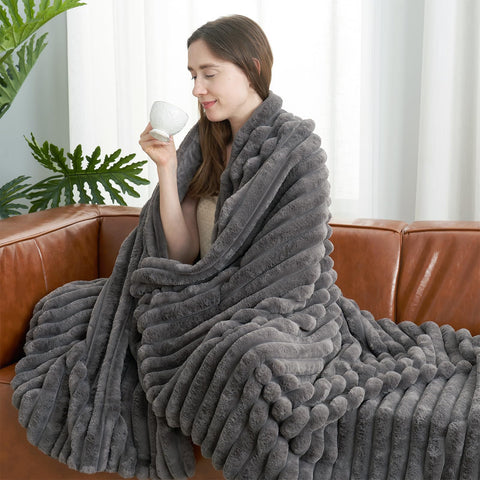 Amélie Home close-up of faux fur texture highlighting plush softness