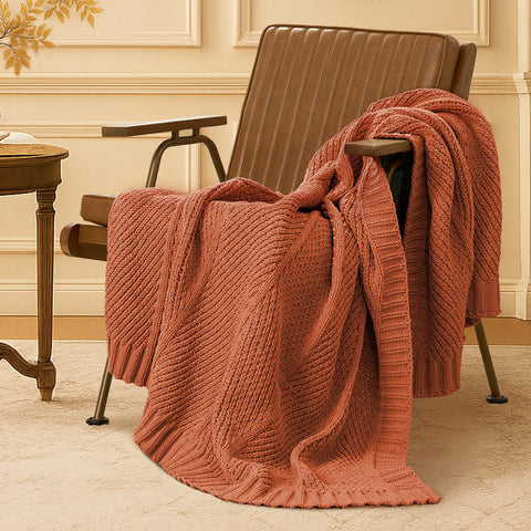 Amélie Home close-up of chenille texture highlighting plush softness and breathability
