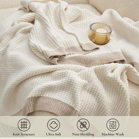 Amélie Home throw draped over sofa adding cozy warmth and instant living room polish