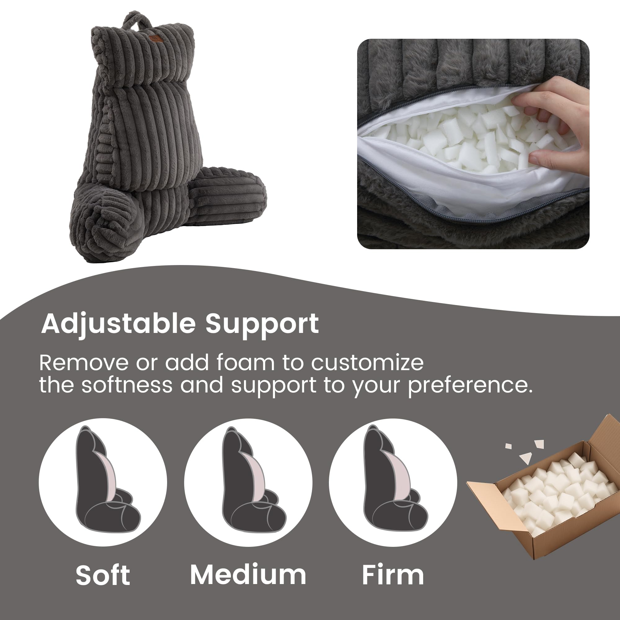 Amélie Home cutaway view revealing dual-layer filling for plush comfort and firm support