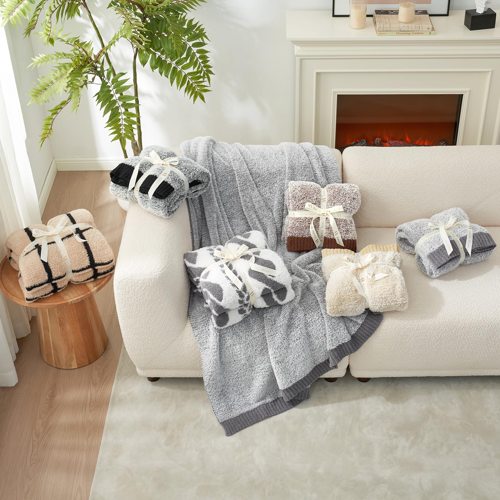 Amélie Home full 60x80 throw on queen bed offering generous coverage and layered look