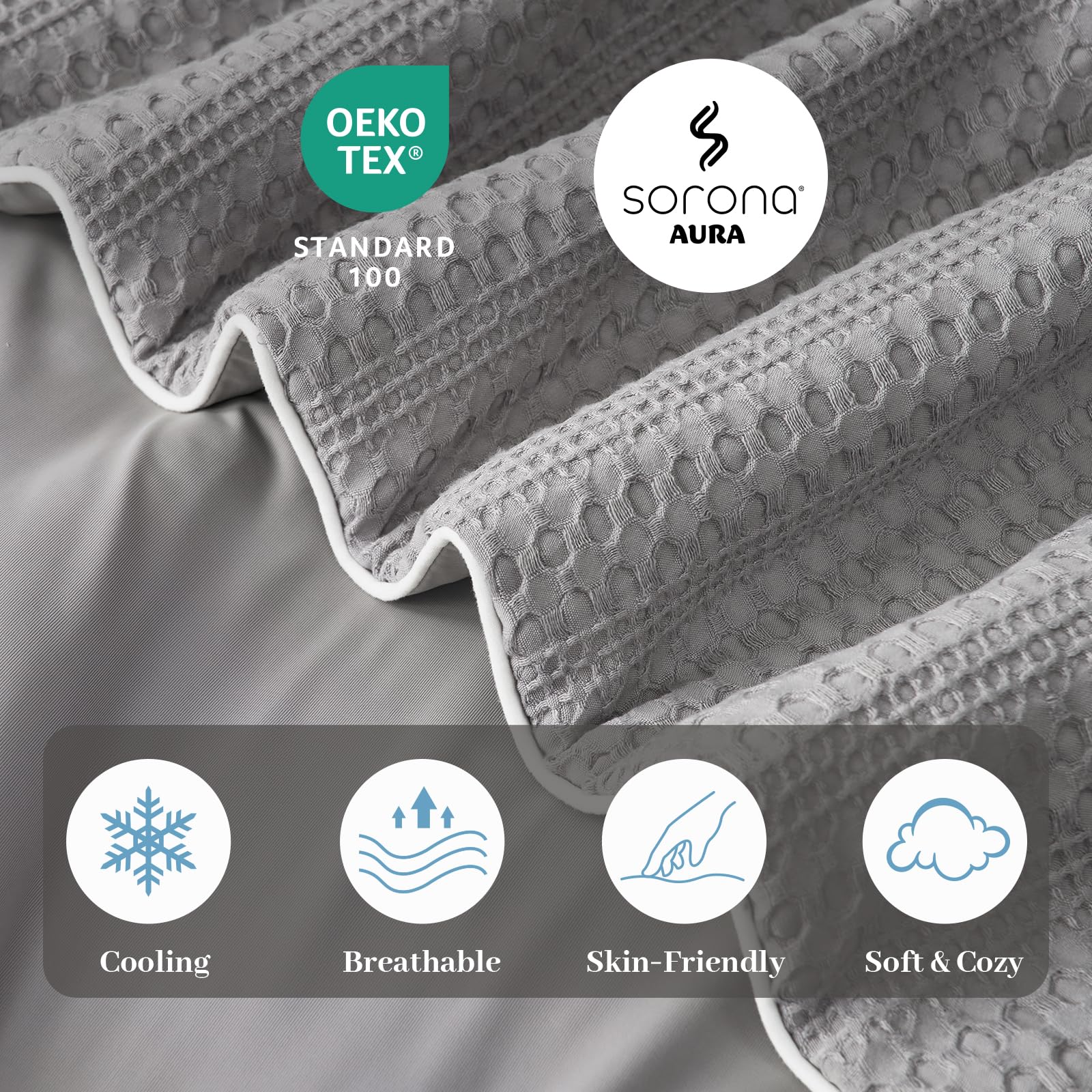 Amélie Home lifestyle in bed image showing comforter in use for cooler, drier nights