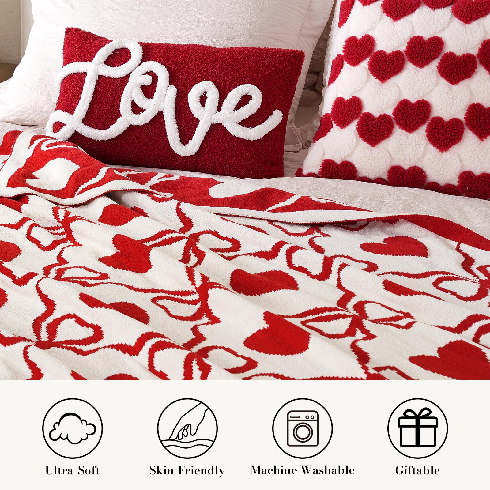 Amélie Home blanket draped on couch while person snuggles showing cozy warmth benefit