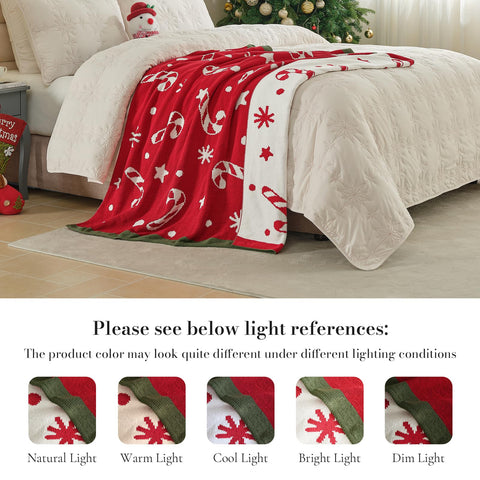 Amélie Home throw draped on sofa creates warm, festive living room atmosphere