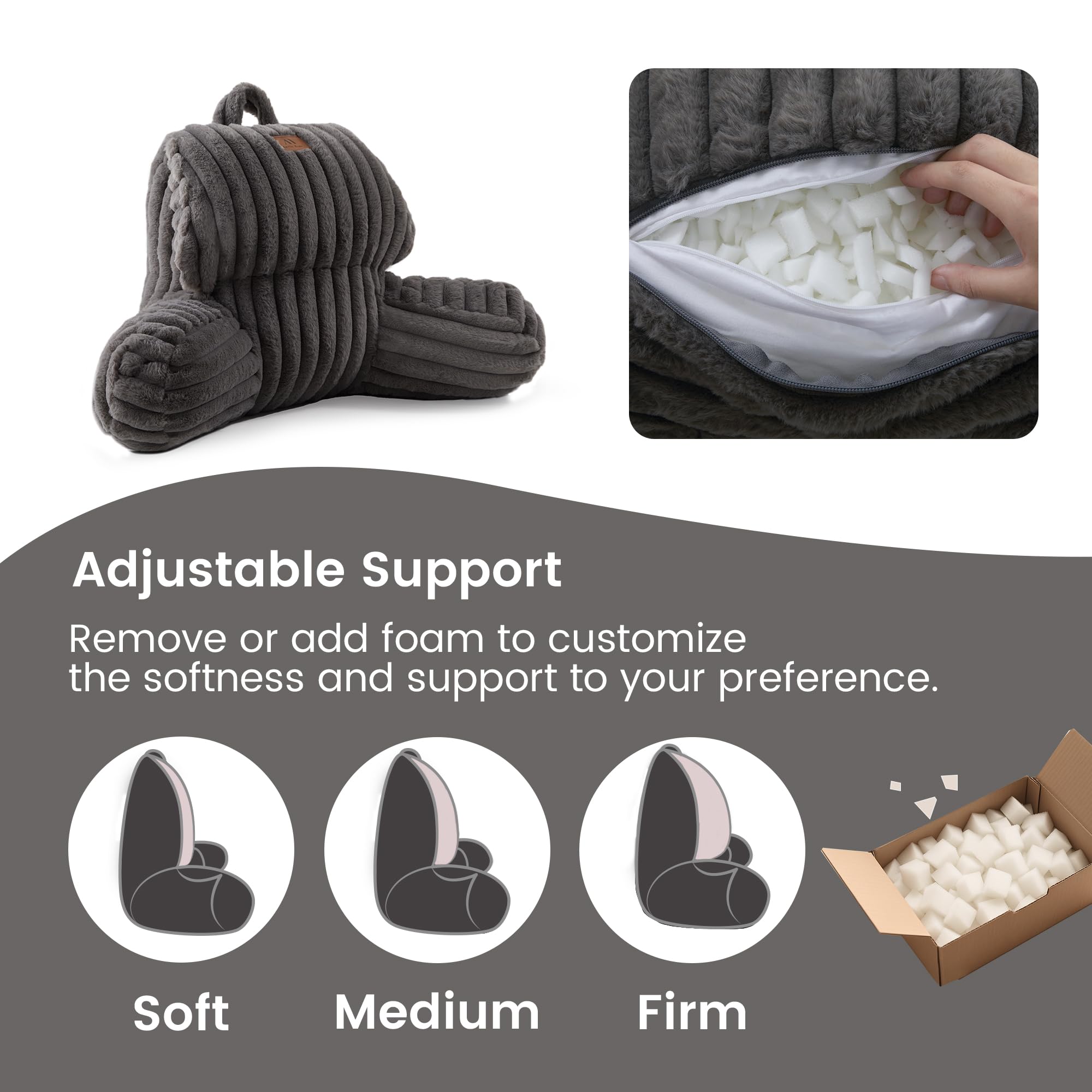 Amélie Home removable cover laid flat for easy machine washing