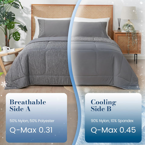 Amélie Home close detail of reversible textured side offering gentle cooling comfort