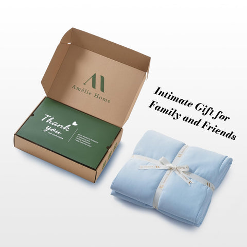 Amélie Home comforter with ruler showing queen dimensions for proper bed fit