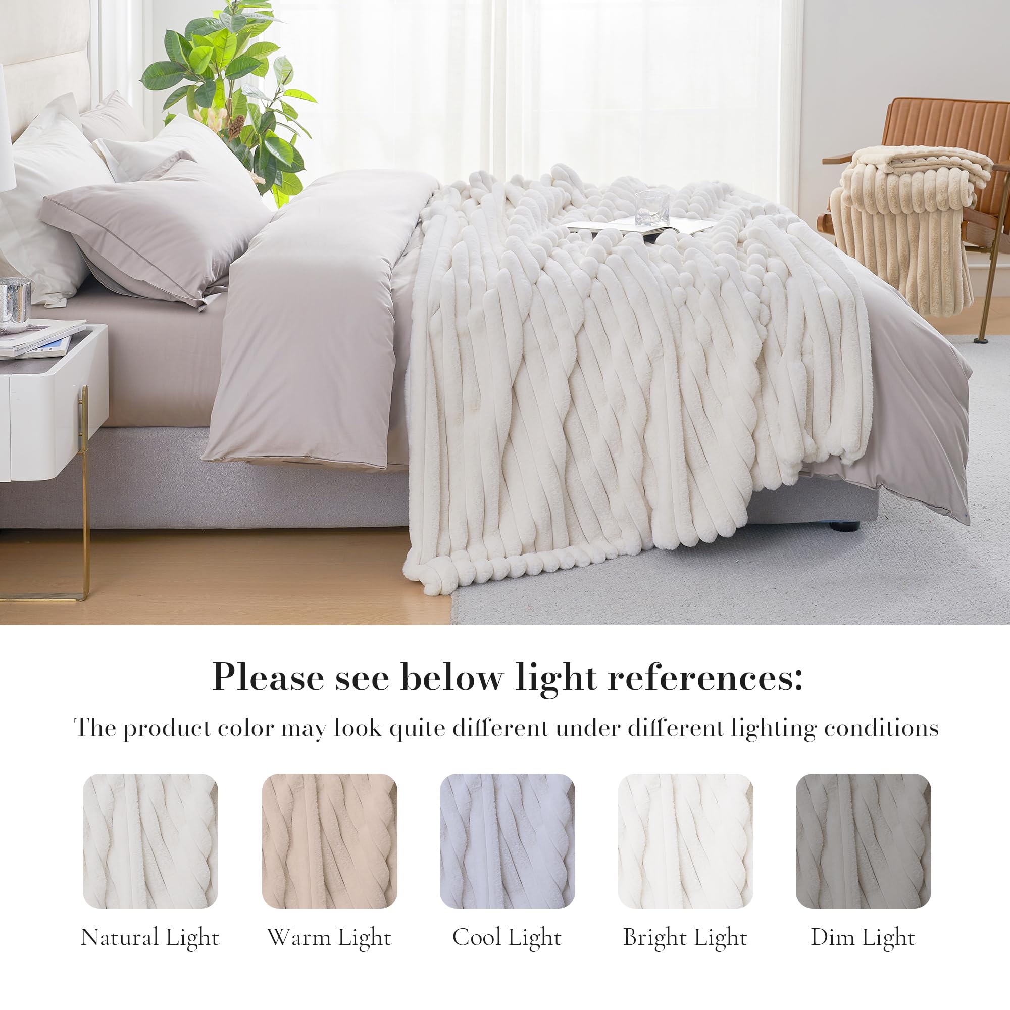 Amélie Home throw styled at foot of bed for layered bedroom warmth
