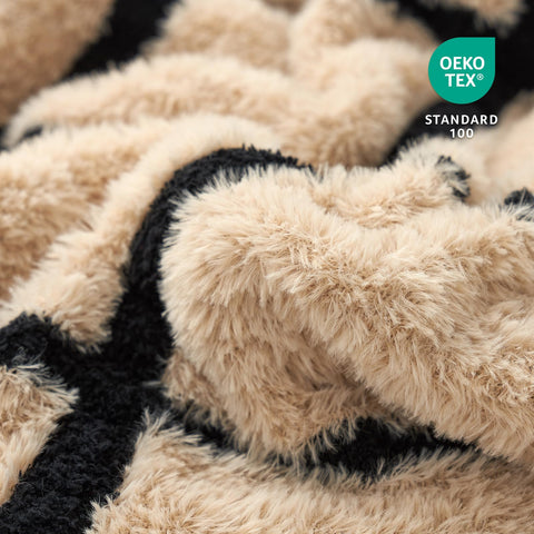 Amélie Home throw beside ruler scale illustrates 50 by 60 inch size for planning