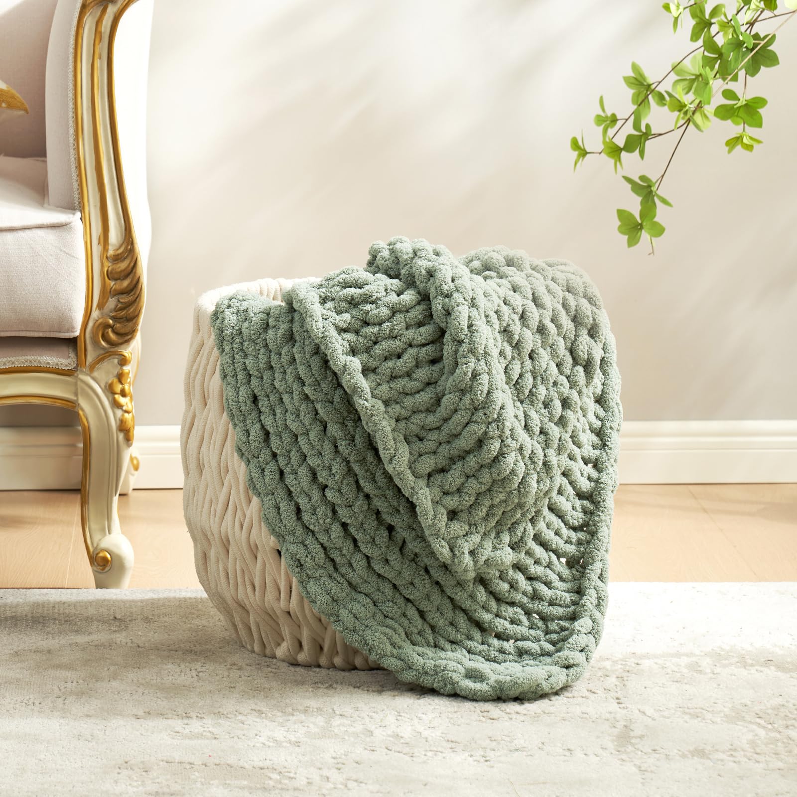Amélie Home throw beside coffee cup lifestyle scene showing inviting relaxation benefit