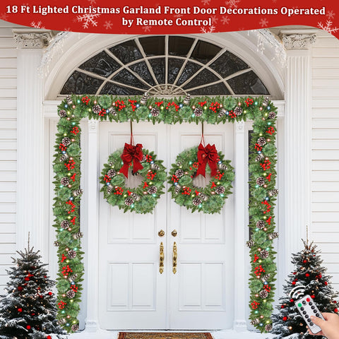 AMENON garland styled along a staircase demonstrating scale and fullness
