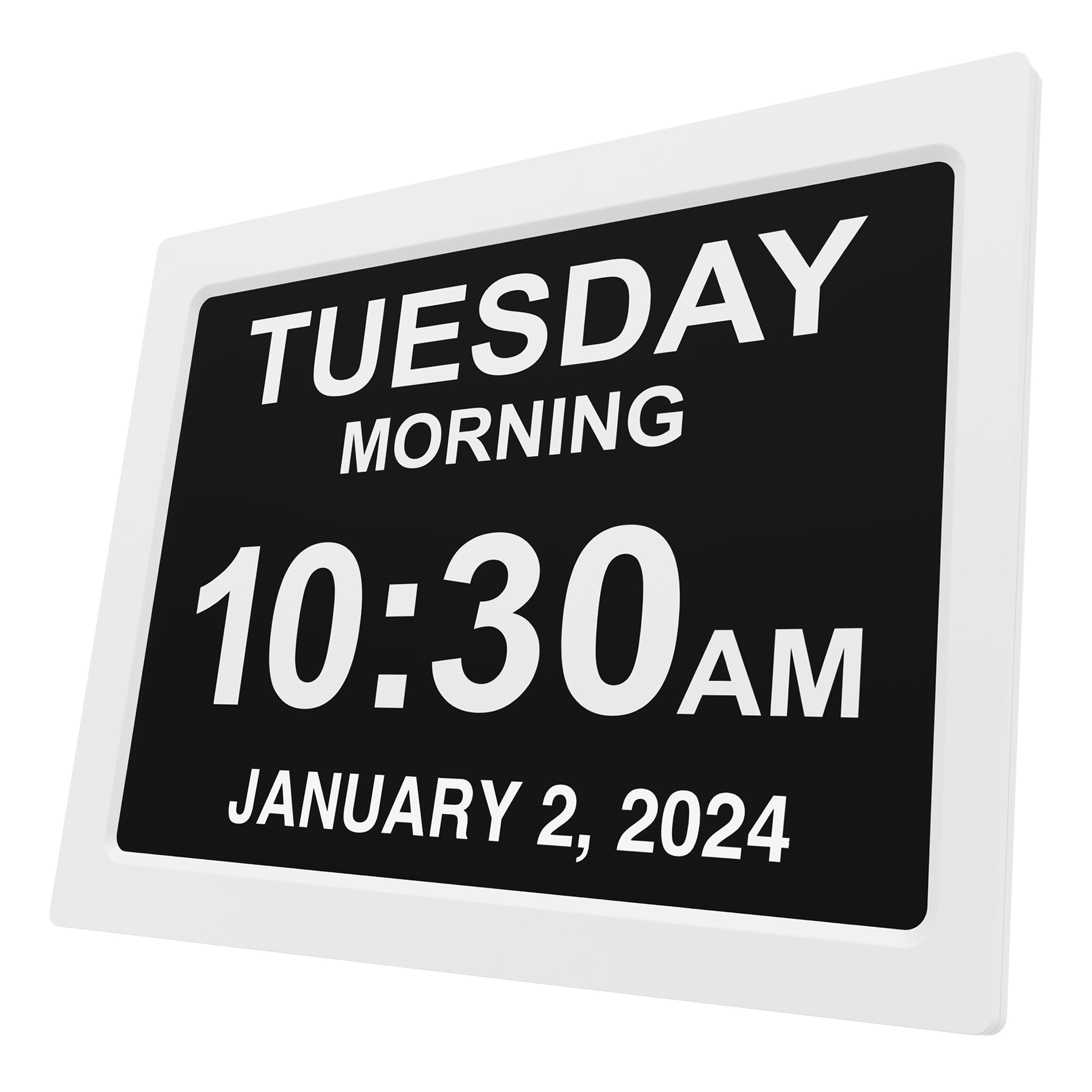 American Lifetime front-facing display showing large clear time and date for easy reading