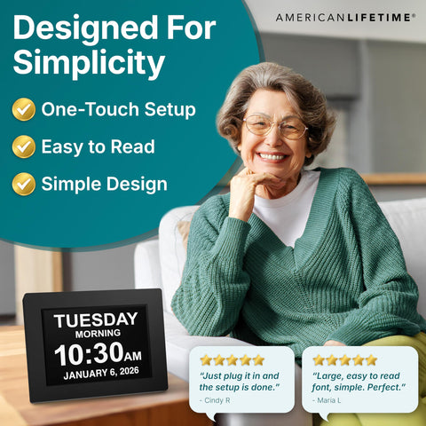 American Lifetime screen in low light with auto-dimming active, reduces nighttime glare