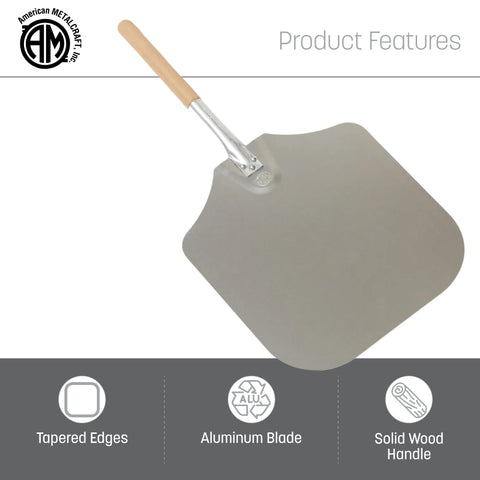 American Metalcraft wooden handle detail highlighting comfortable secure grip
