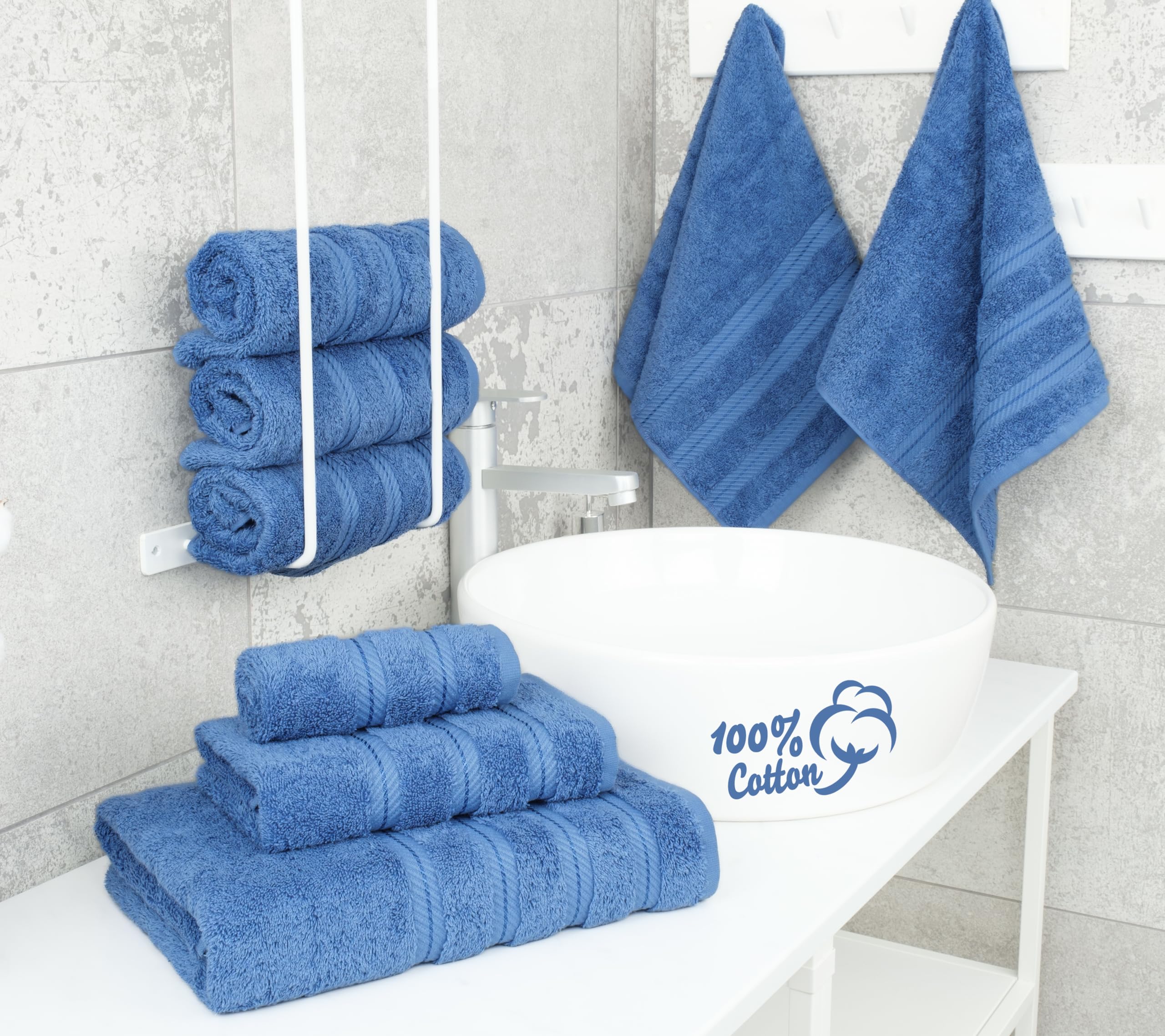 American Soft Linen bath towel folded showing plush edges and absorbent comfort