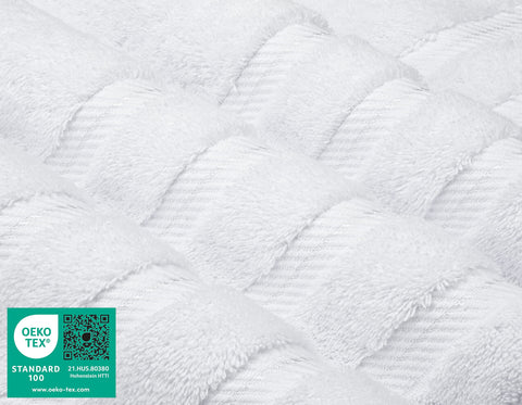 American Soft Linen towels styled in a modern bathroom offering a spa-like benefit