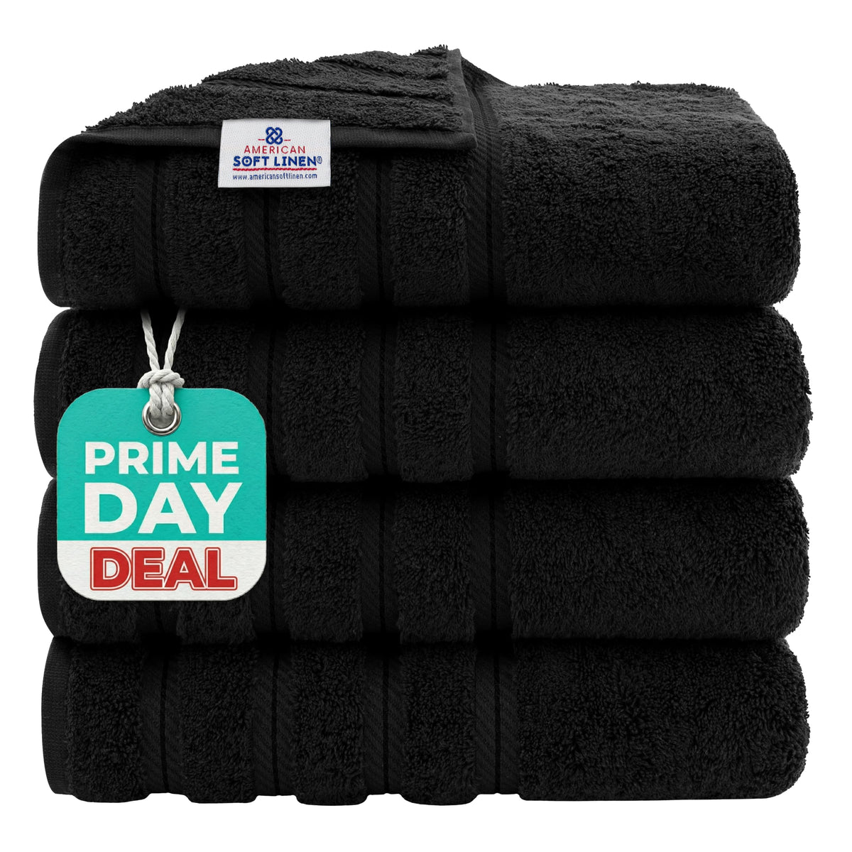American Soft Linen front packaging showing the 4-piece set and benefits