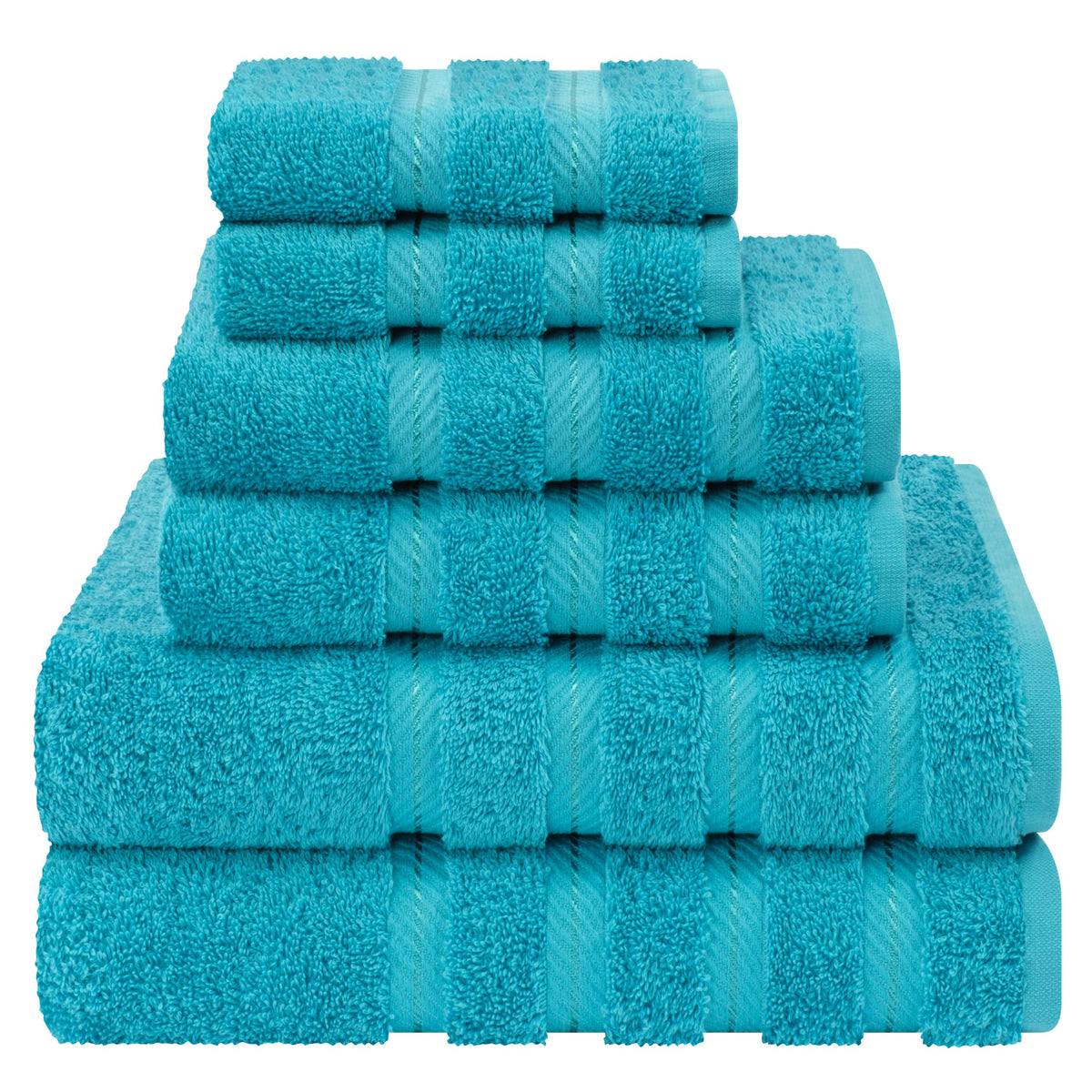 American Soft Linen front packaging showing the six-piece set and matching design benefit convenience
