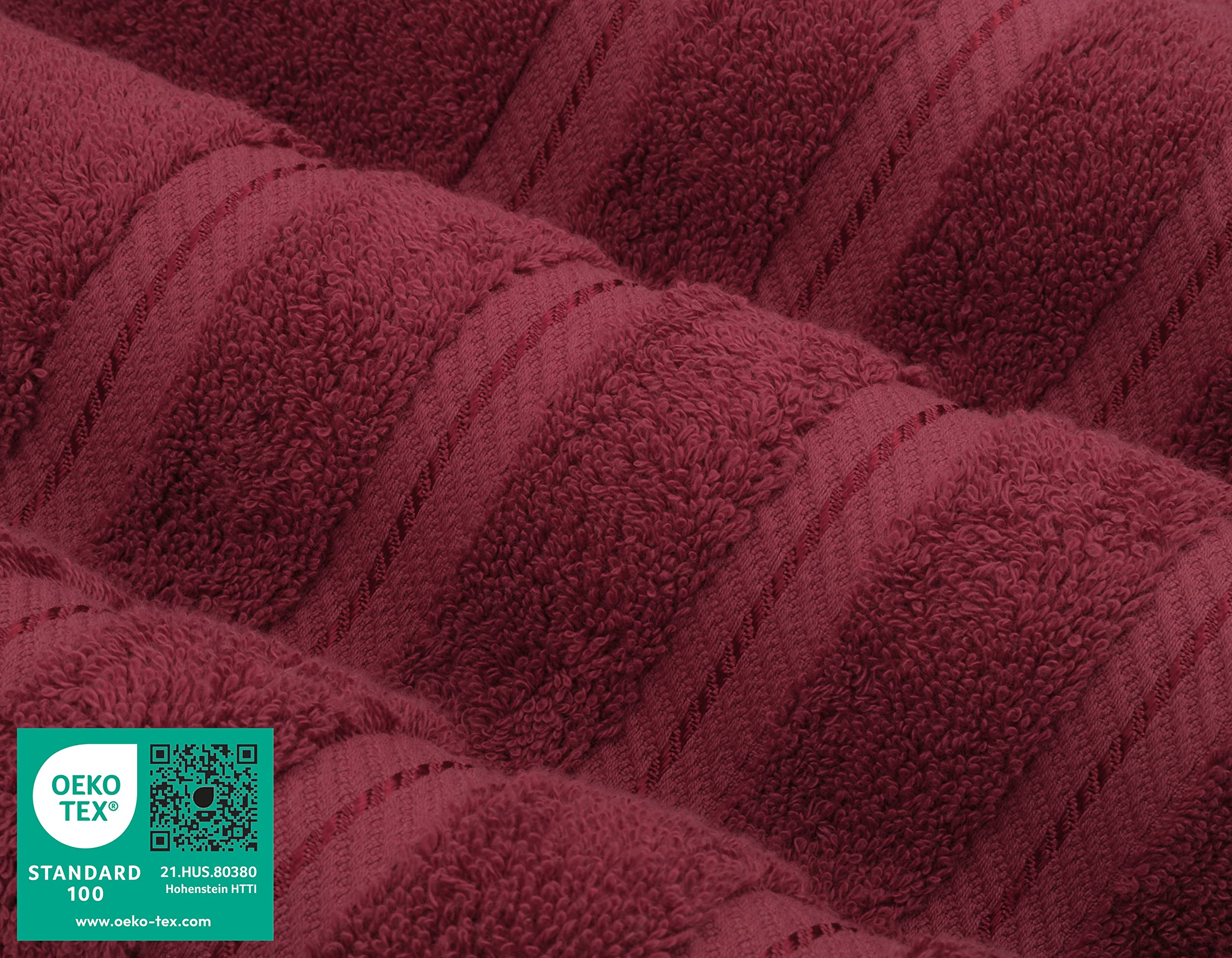 American Soft Linen hand towel close-up of weave showing absorbent texture and fast drying
