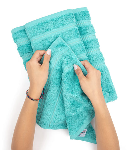 American Soft Linen towel edge and label showing quality and brand trust