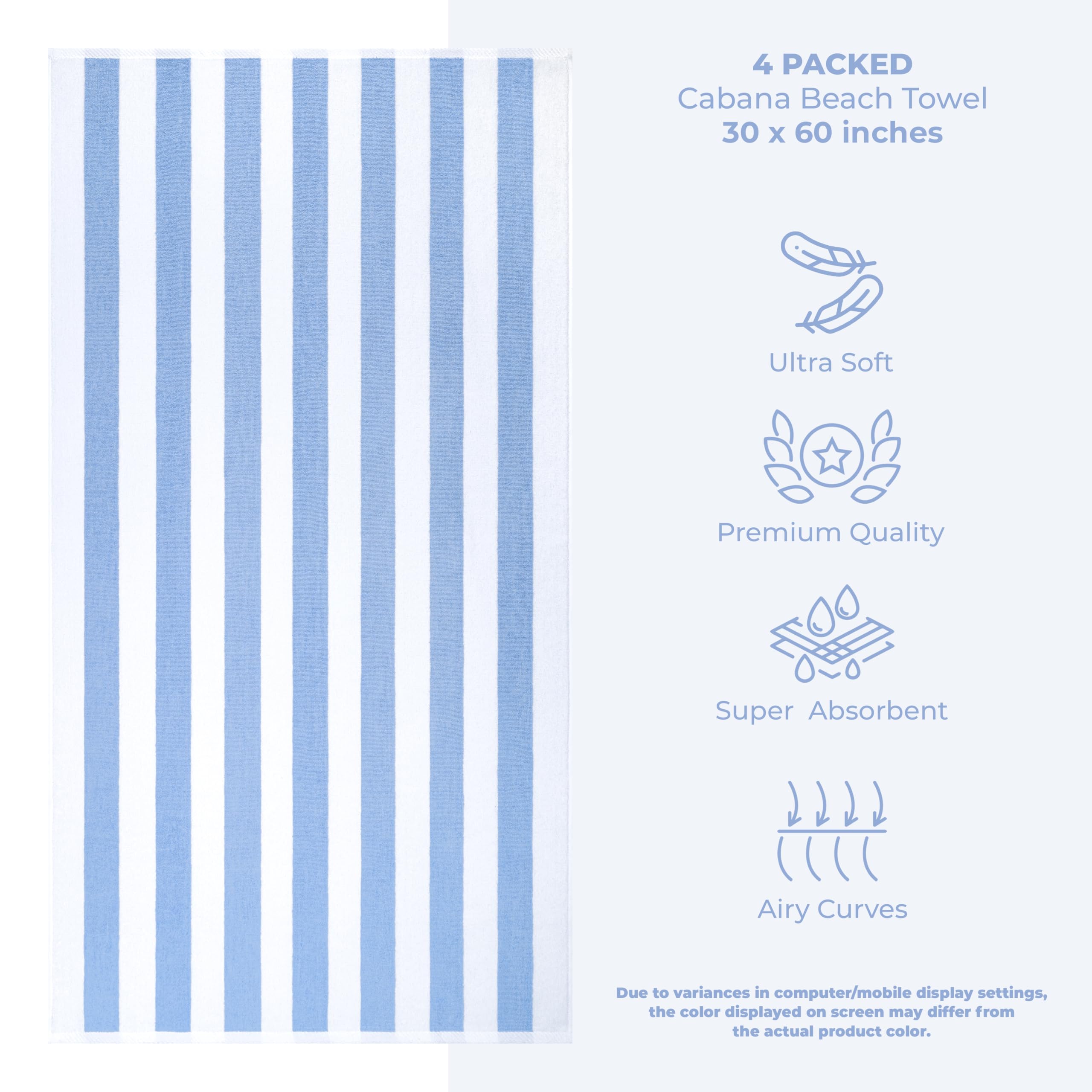 American Soft Linen folded stack of four towels showing compact packability and soft feel