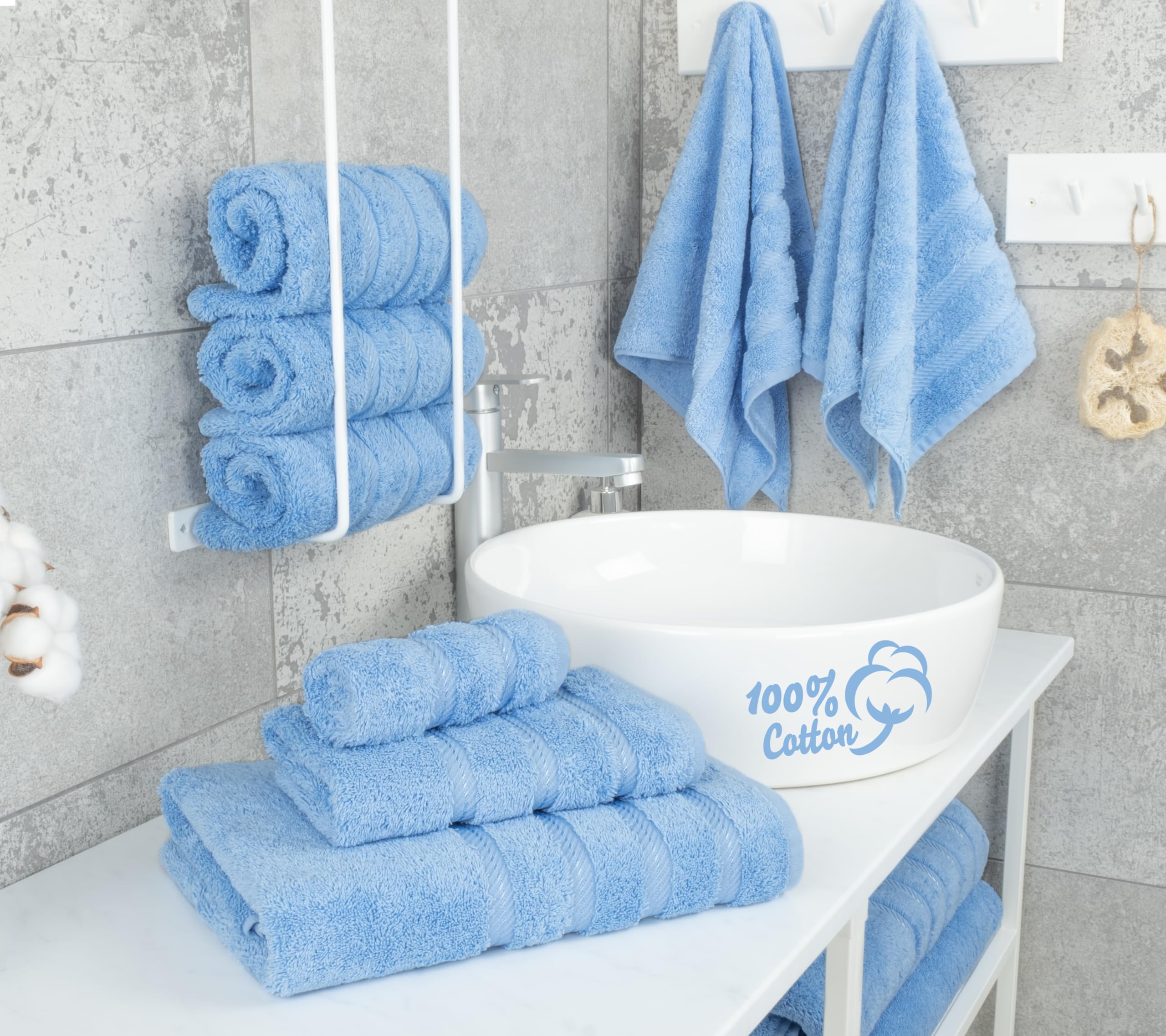 American Soft Linen close-up of towel fibers highlighting soft, absorbent texture