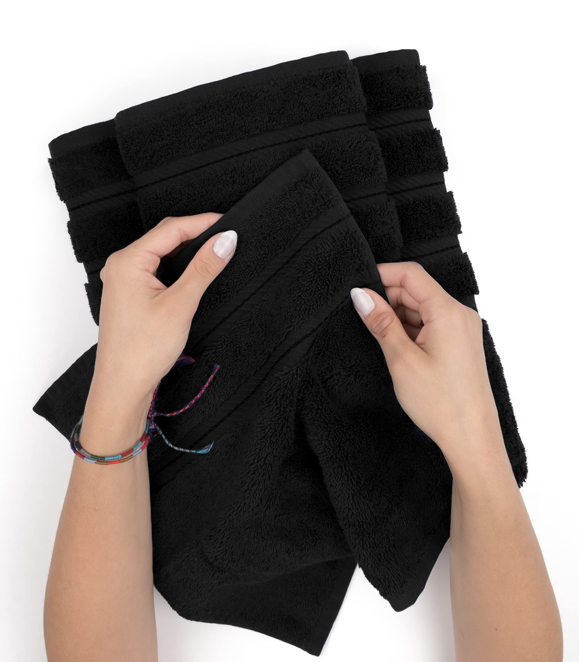 American Soft Linen towel hanging in bathroom showing quick drying