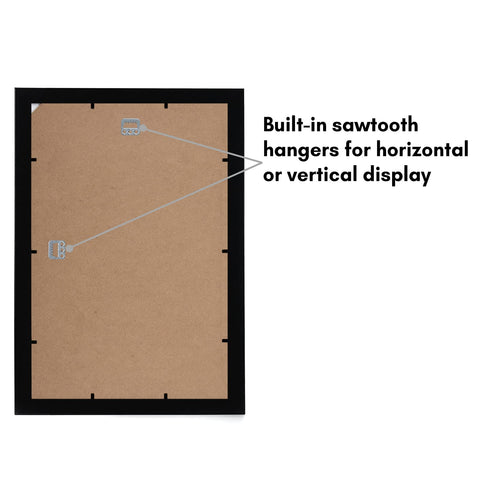 Americanflat back view with hanging hardware and metal tabs for easy swapping