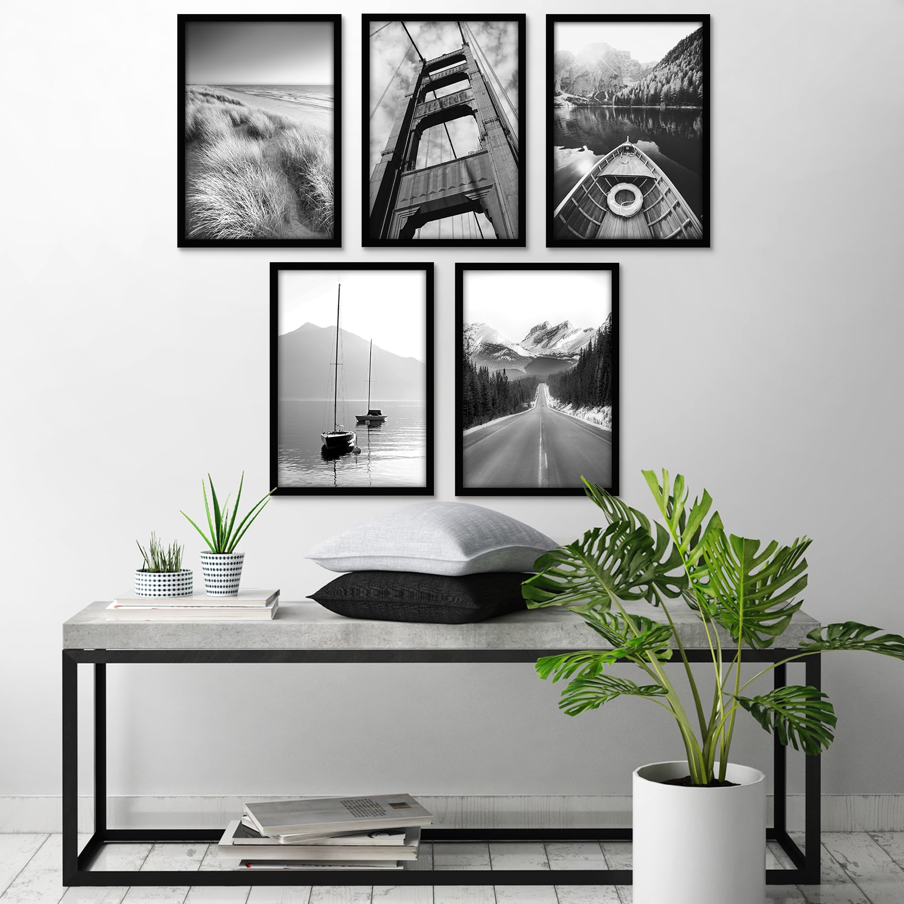 Americanflat five stacked frames showing value pack and ready-to-hang benefit
