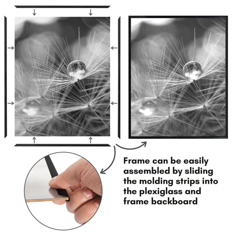 Americanflat frame back with hanging hardware for easy vertical or horizontal mounting