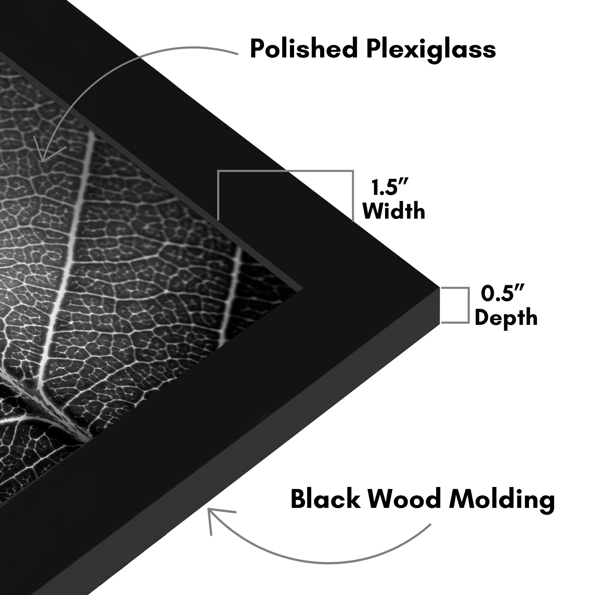 Americanflat plexiglass detail showing clear protective panel for vibrant prints