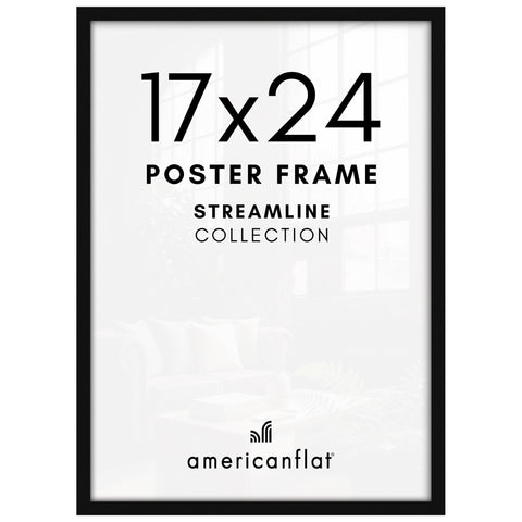 Americanflat front view showing full 17x24 frame and clean presentation benefit