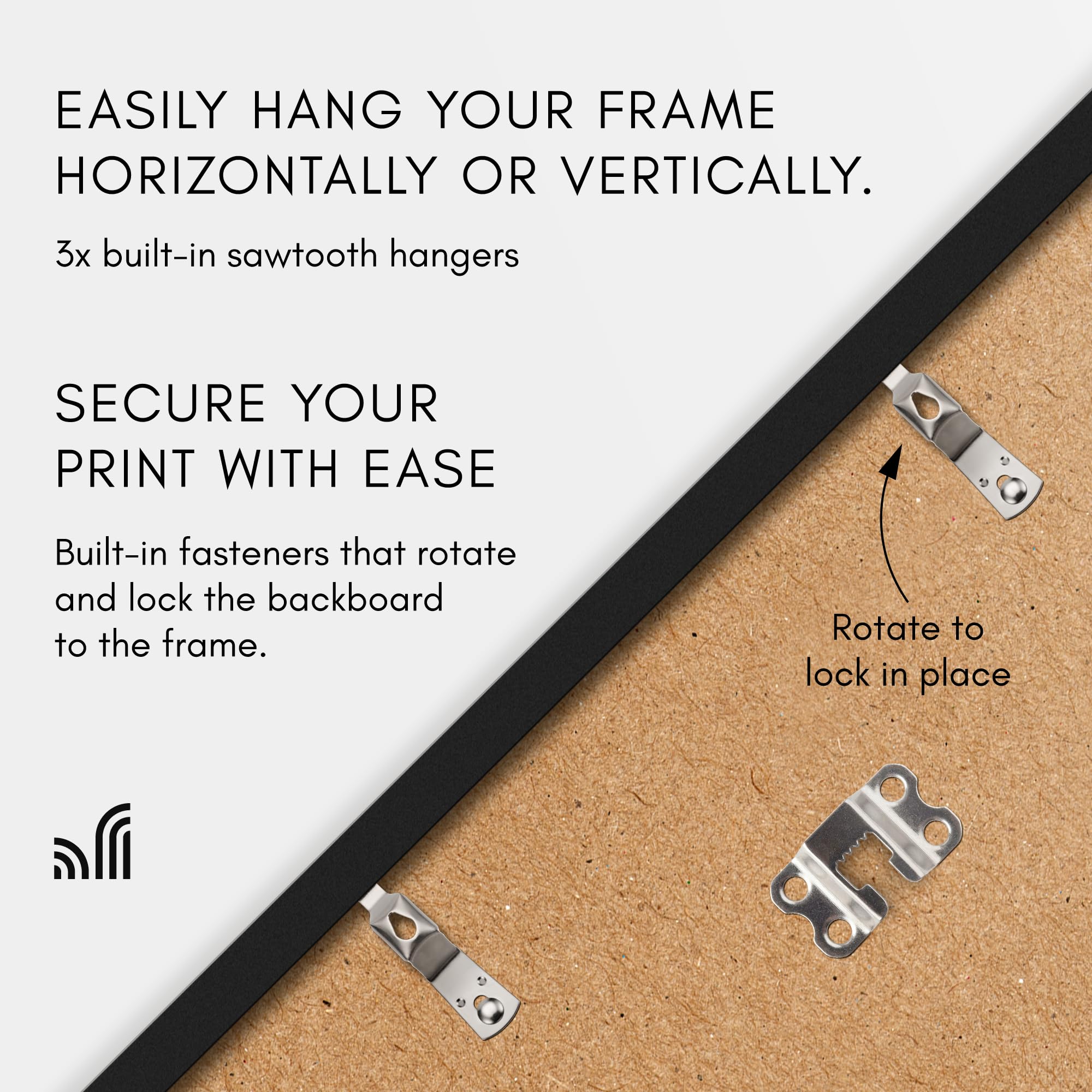 Americanflat image of backboard and turn points ensuring secure hold