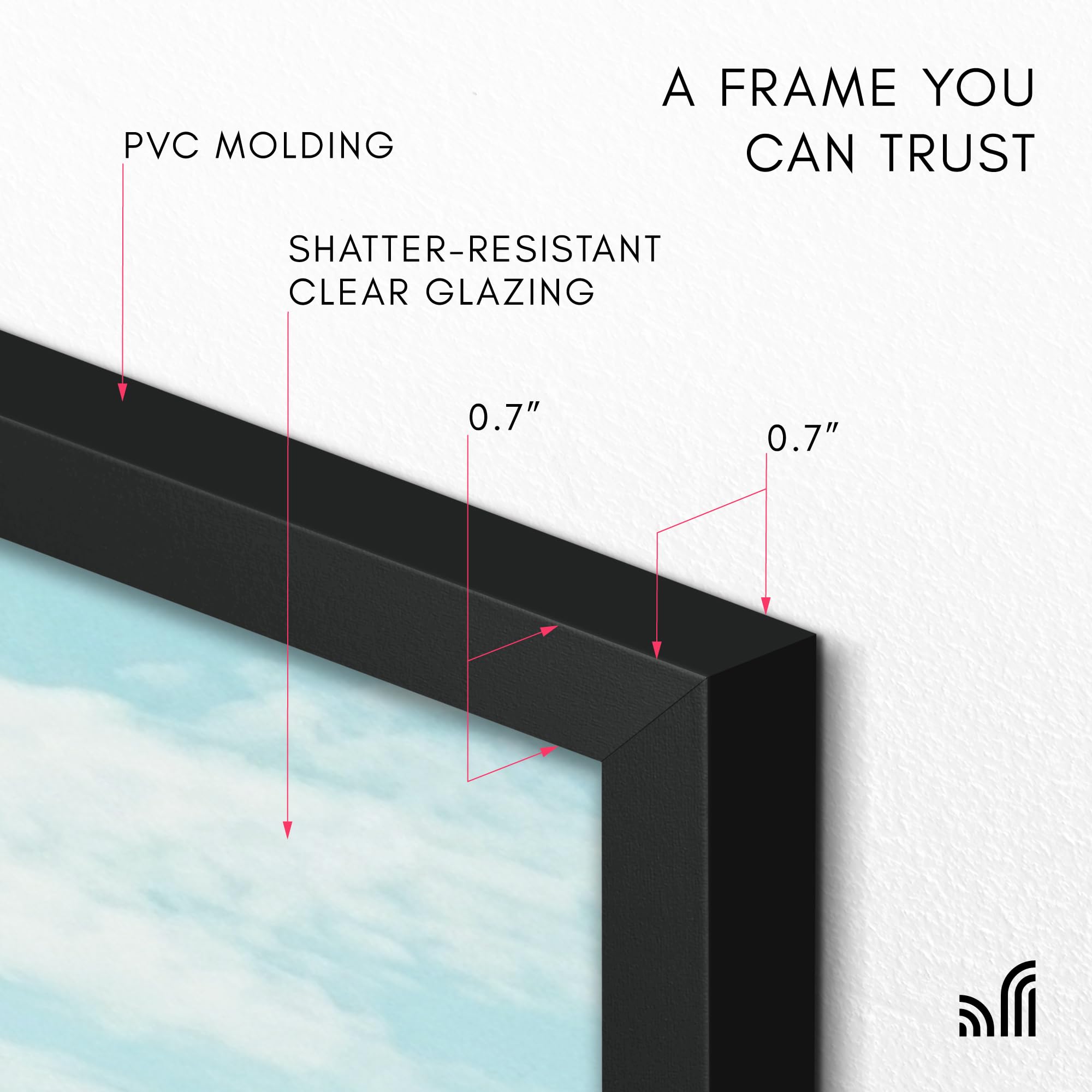 Americanflat hanging hardware photo showing easy dual-orientation mounting