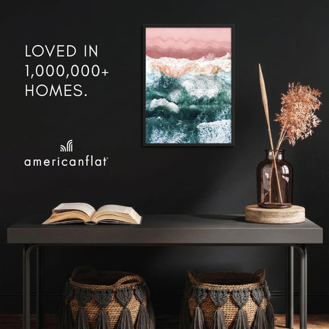 Americanflat frame beside poster showing accurate 18x24 size fit