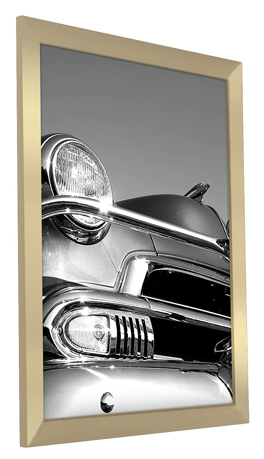 Americanflat vertically hung frame staged to show orientation flexibility advantage