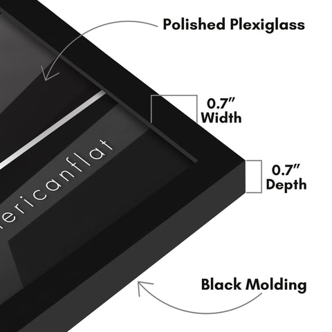 Americanflat back of frame with hanging hardware for quick installation benefit