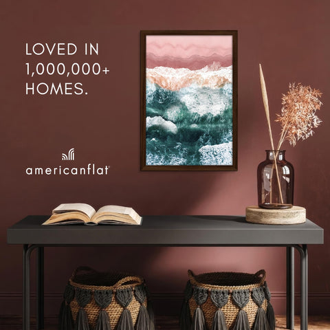 Americanflat frame beside a ruler showing 20x30 scale for accurate sizing reference