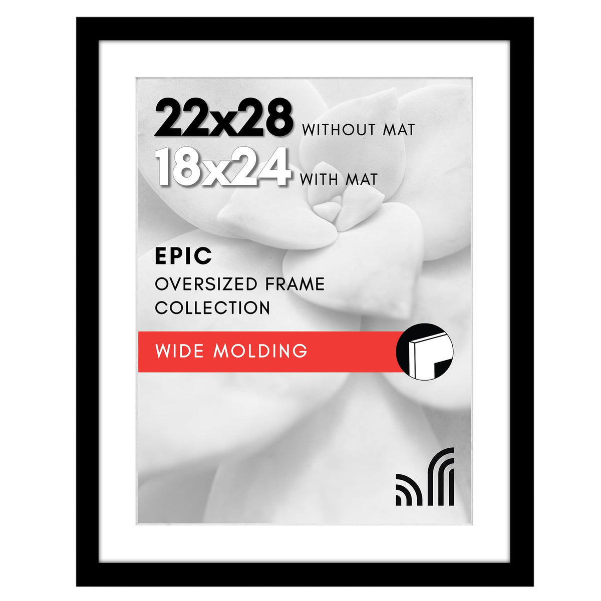 Americanflat front view showing black frame and clean display benefit
