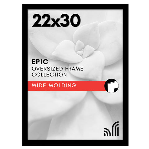 Americanflat front view showing clean black frame and displayed poster for elevated decor