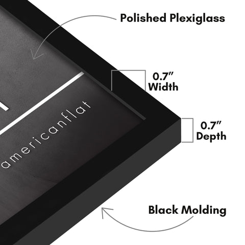 Americanflat polished plexiglass reflecting light showing clarity and lightweight safety benefit