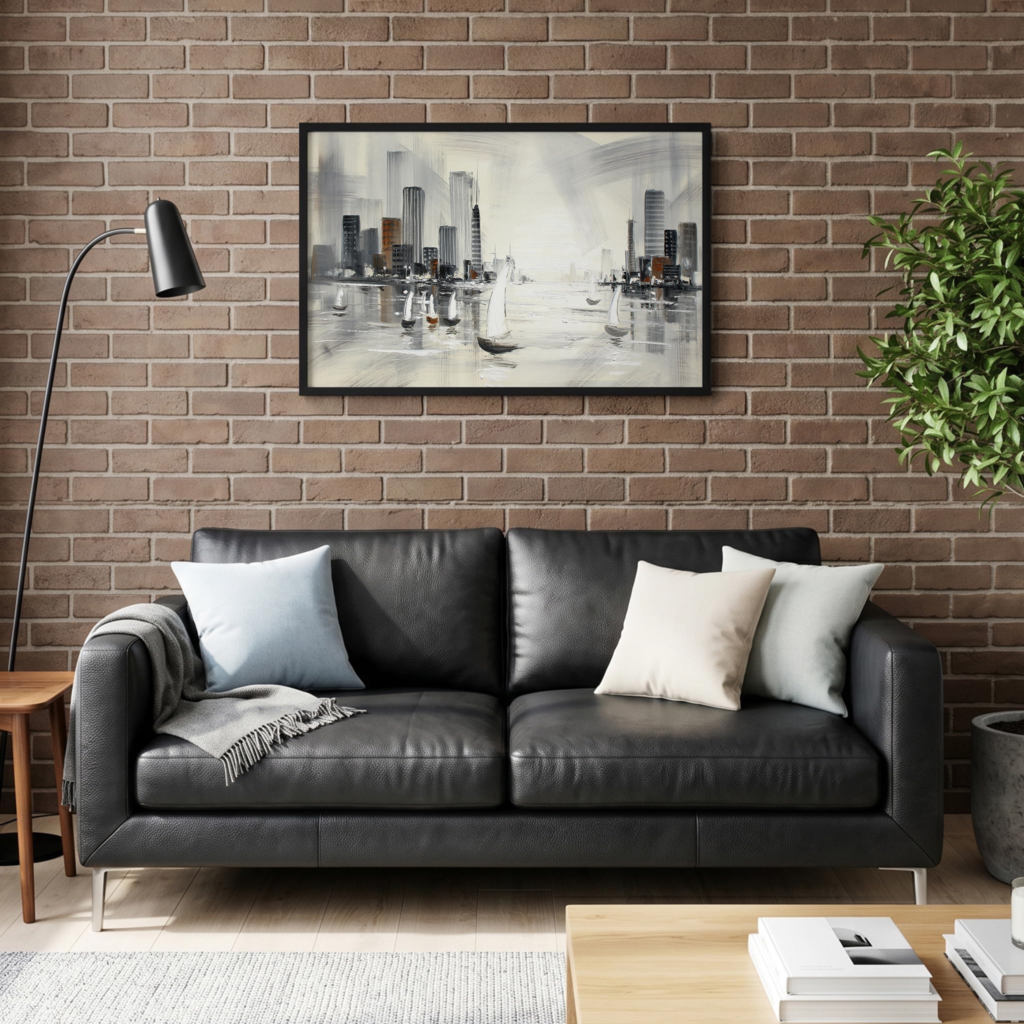 Americanflat frame next to a book showing 22x34 scale and accurate sizing benefit